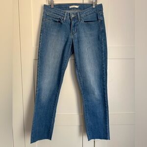 Levi’s 711 Cropped Skinny Jeans Women’s Size 27 Mid Blue Wash